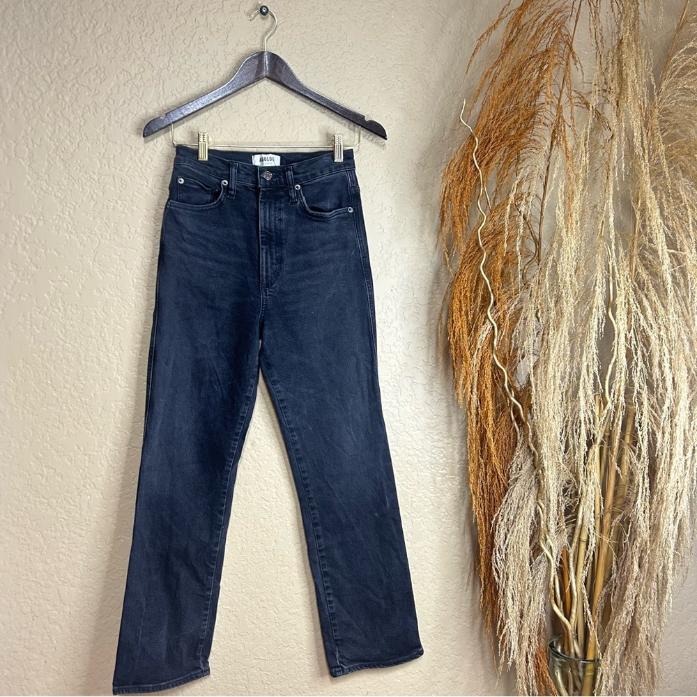Agolde Jeans size 25 Pinch Waist Off black slight distressing organic cotton